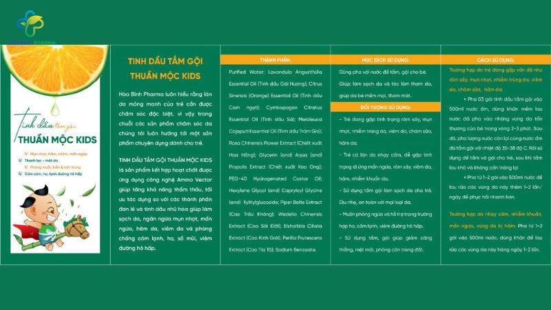 Tinh dầu tắm gội Thuần Mộc Kids là sự kết hợp độc đáo giữa các loại tinh dầu thiên nhiên và thảo dược truyền thống